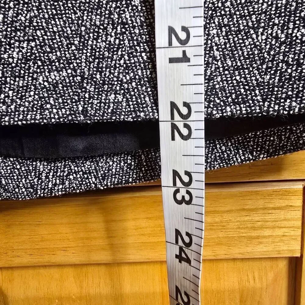 Ann Taylor Wool Blend Pencil Skirt Size 4 Grey Tweed Career Professional